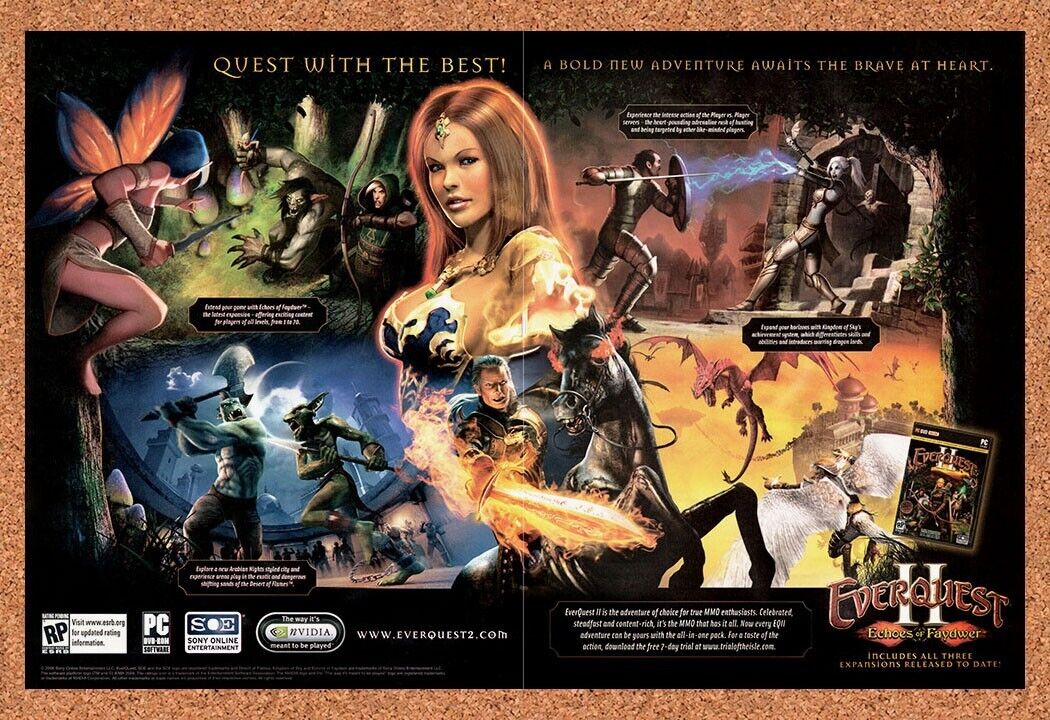 2006 EverQuest II Echoes Of Faydwer PC Original Ad