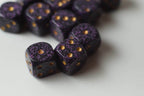 Hurricane Speckled 12mm D6 Pipped | Small Pipped Purple Dice (sold per piece) - 