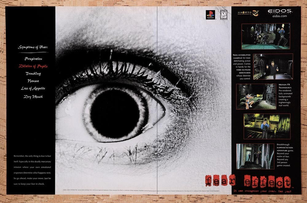1999 Fear Effect PS1 Original Ad v3