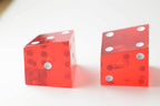 New Set of 2 Large Crooked Red Dice Whacky Crazy Trippy Gag Novelty Funny Gift - 