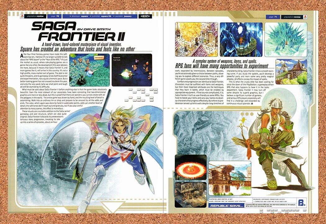 2000 Saga Frontier PS1 Original Ad