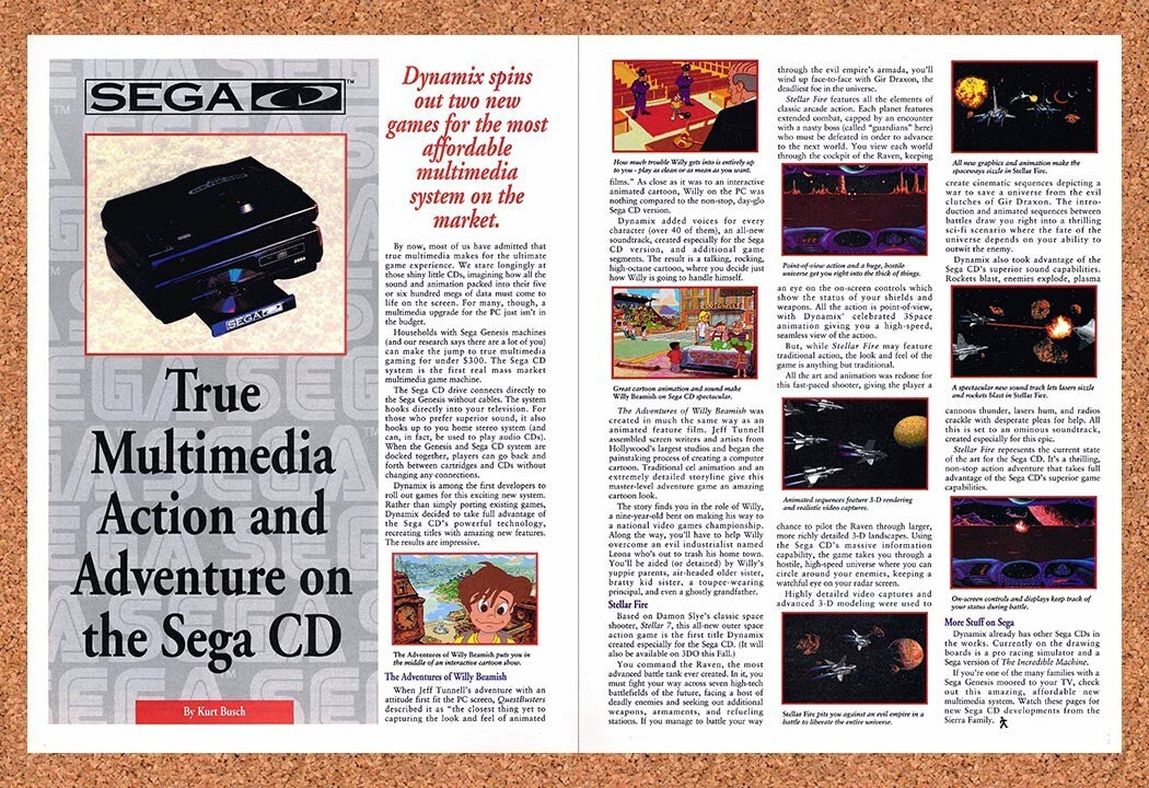 1993 Sega CD Dynamix Games Original Ad v11