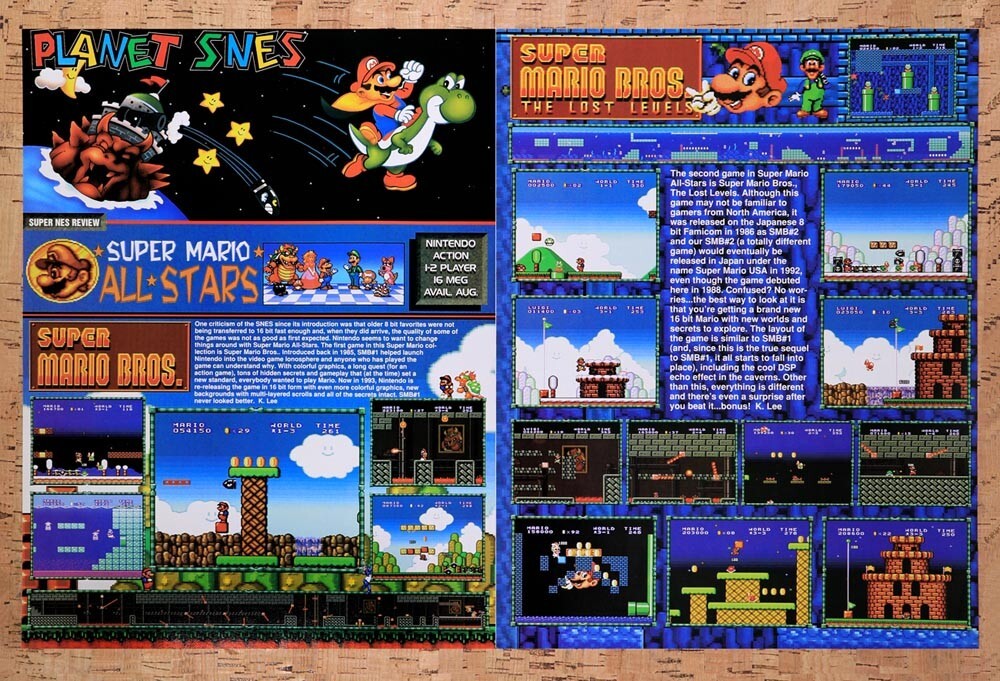 1993 Super Mario All-Stars SNES Original Ad v2