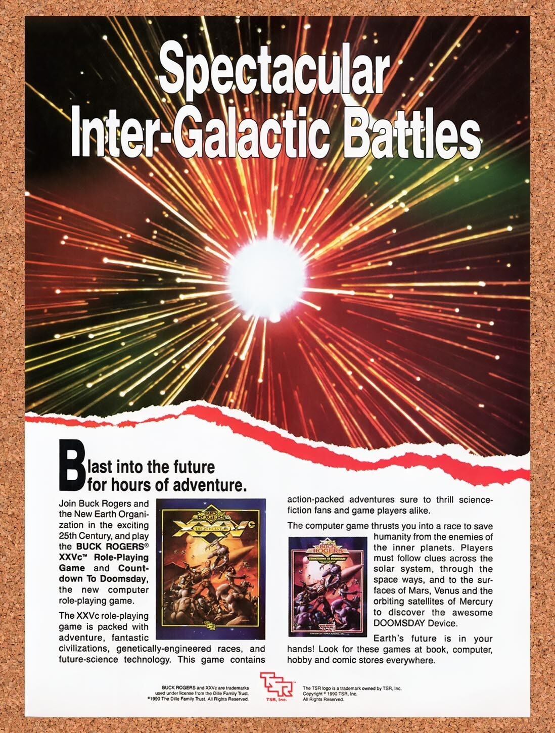 1991 Buck Rogers XXVc MS-DOS Games Original Ad v1