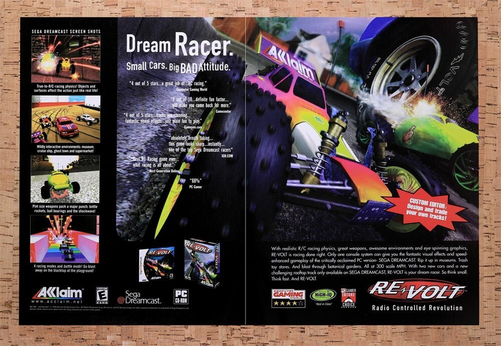 2000 Re-Volt Dreamcast Original Ad v1