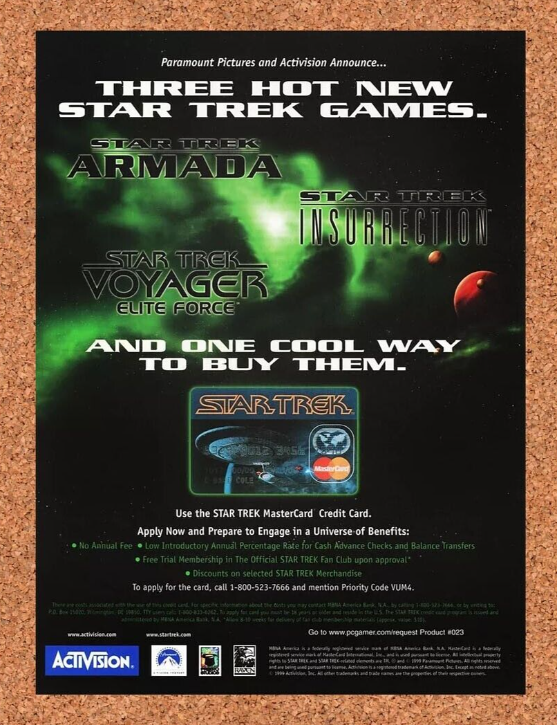 2001 Star Trek PC Mastercard Original Ad v1