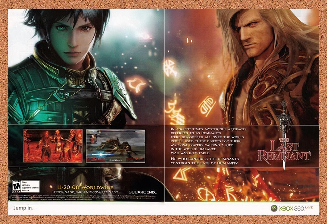 2008 Last Remnant Xbox 360 Original Ad v1