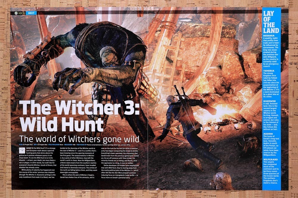 2013 Witcher 3 Wild Hunt Xbox One Original Ad v3