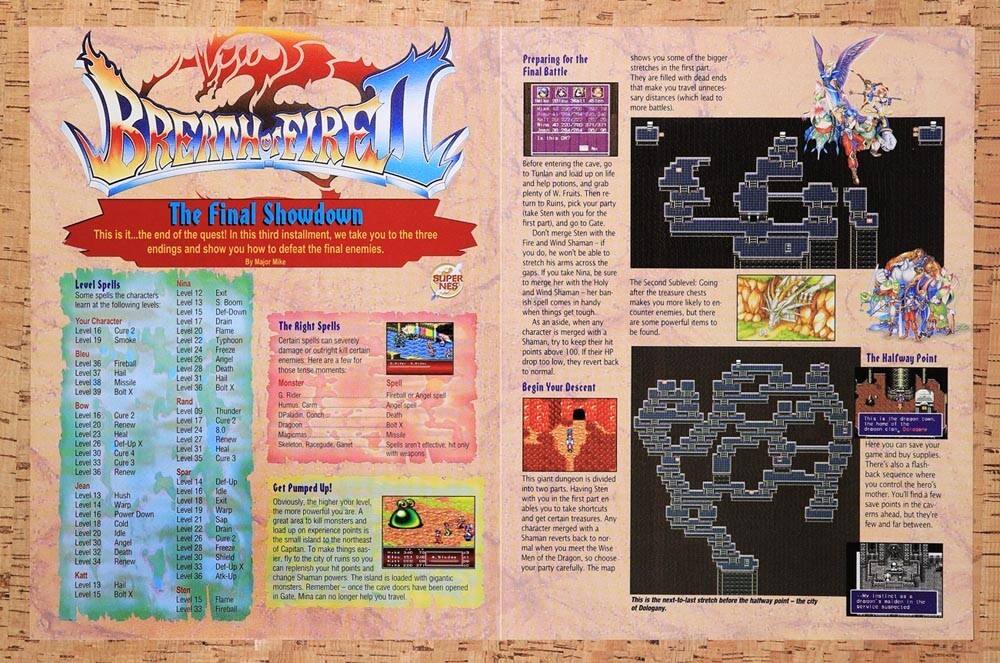 1996 Breath Of Fire II Final Boss Strategy Original Ad v3