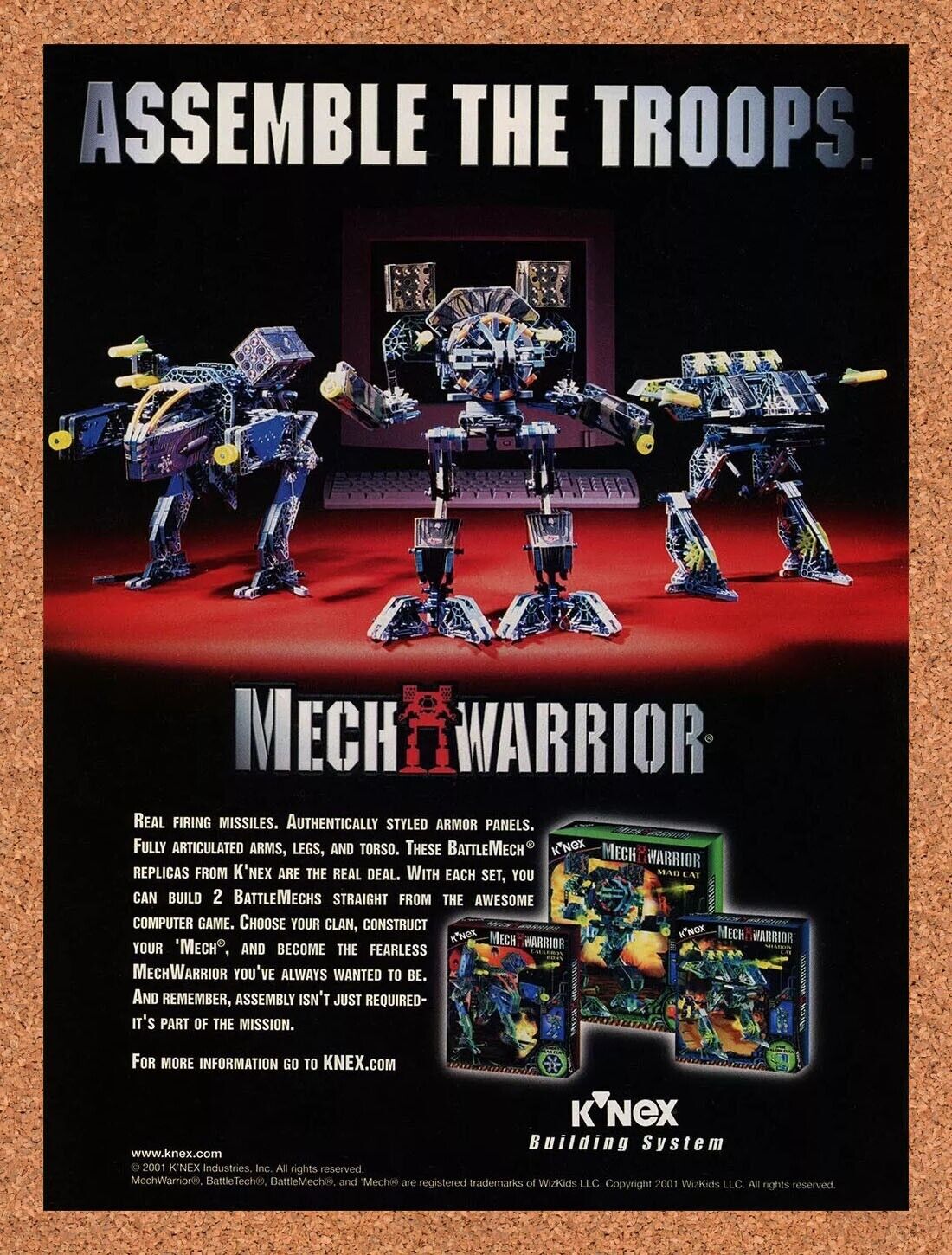 2003 MechWarrior PC Original K'Nex Minifigures Ad