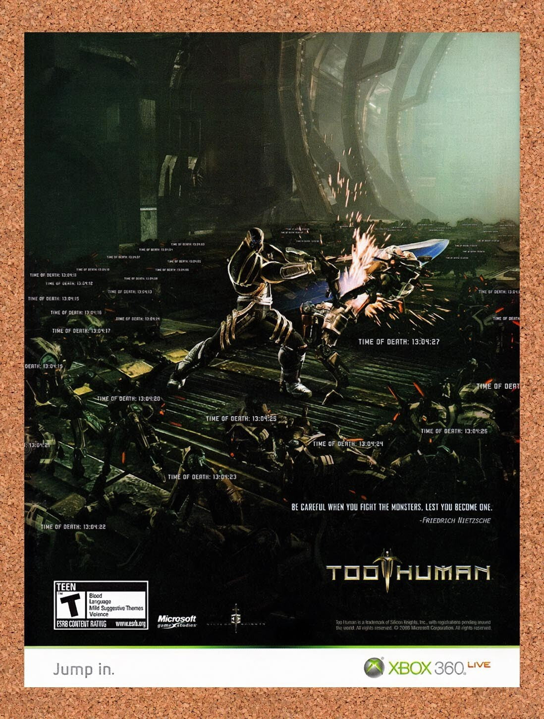2008 Too Human Xbox 360 Original Ad v1