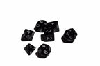 Black Opaque 7 Die Set Polyhedral Dice by BrycesDice RPG Magic D&D Unique - 