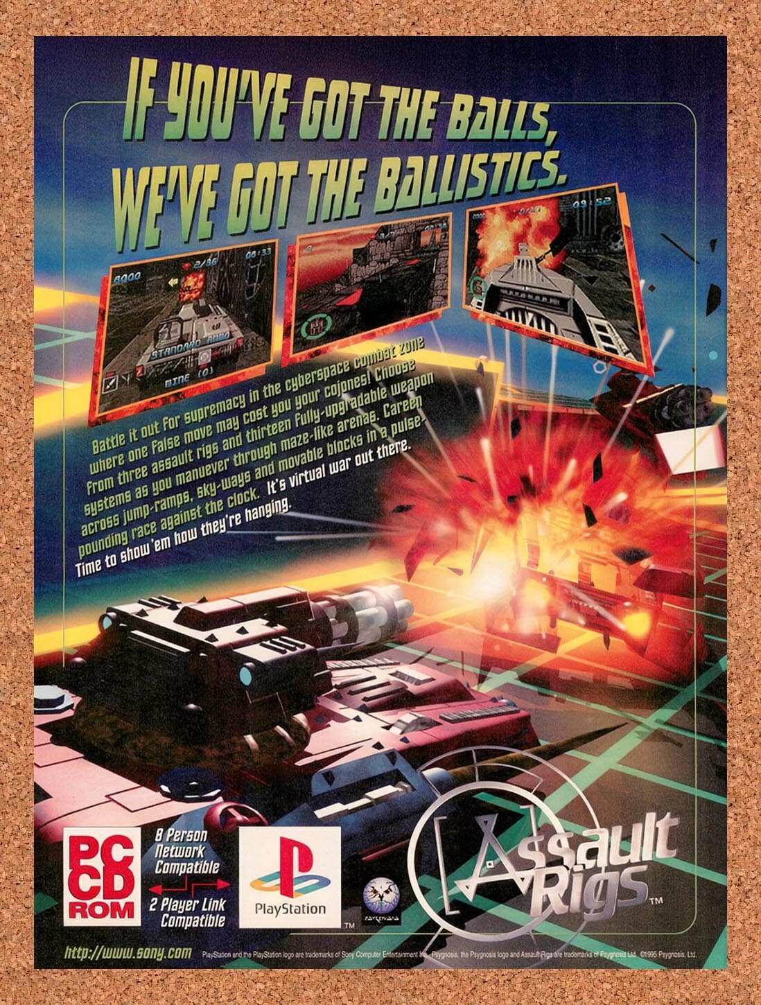 1996 Assault Rigs PS1 Original Ad v1
