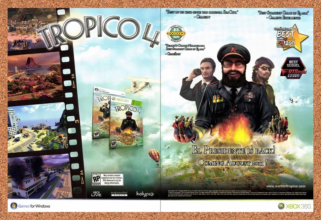 2011 Tropico 4 Xbox 360 Original Ad v1