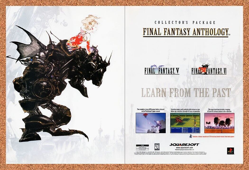 2000 Final Fantasy Anthology PS1 Original Ad v1