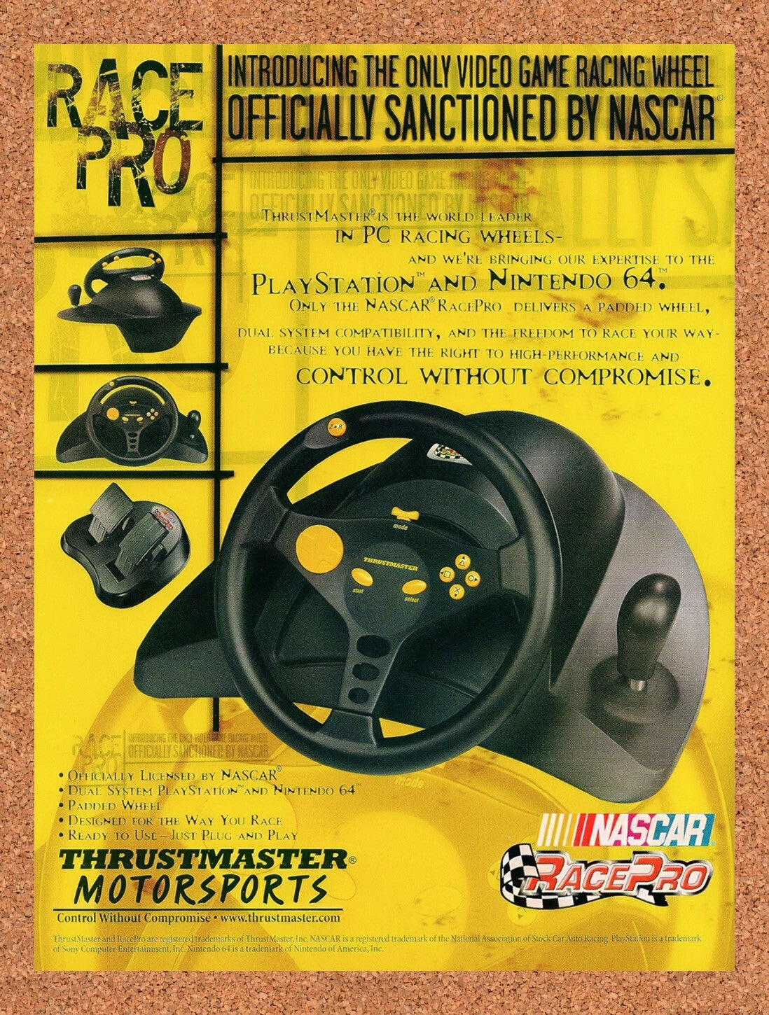 1998 Thrustmaster Motorsports Race Pro Original Ad v1