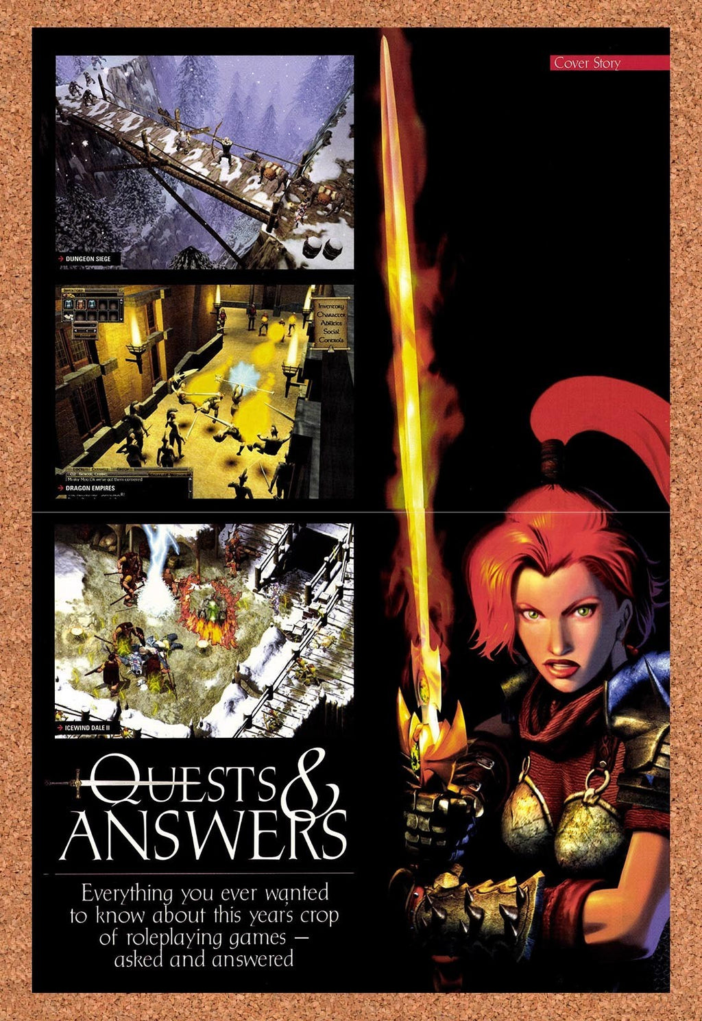 2002 Dungeon Siege PC Original Ad vr3