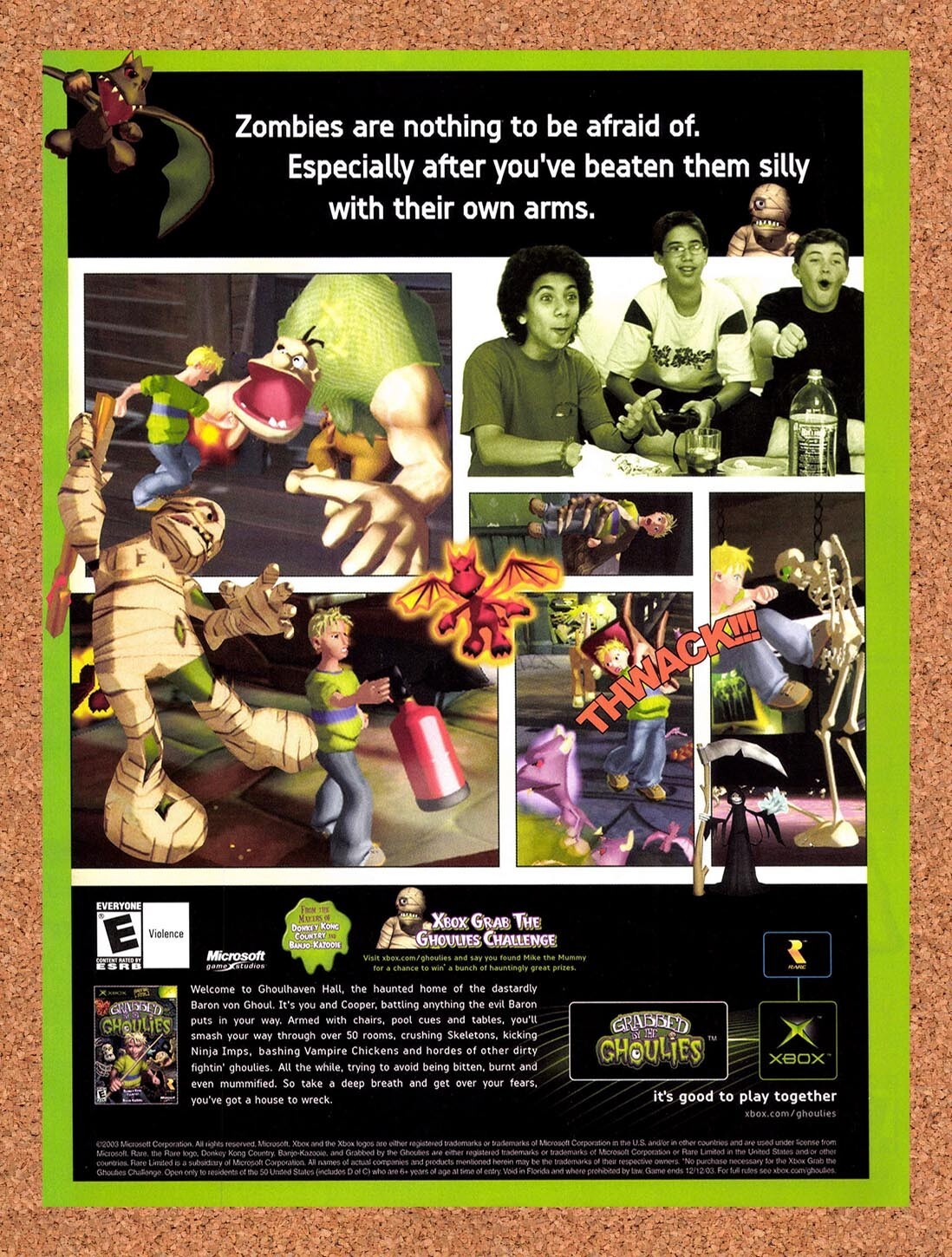2003 Grabbed By The Ghoulies Xbox Original Ad v1