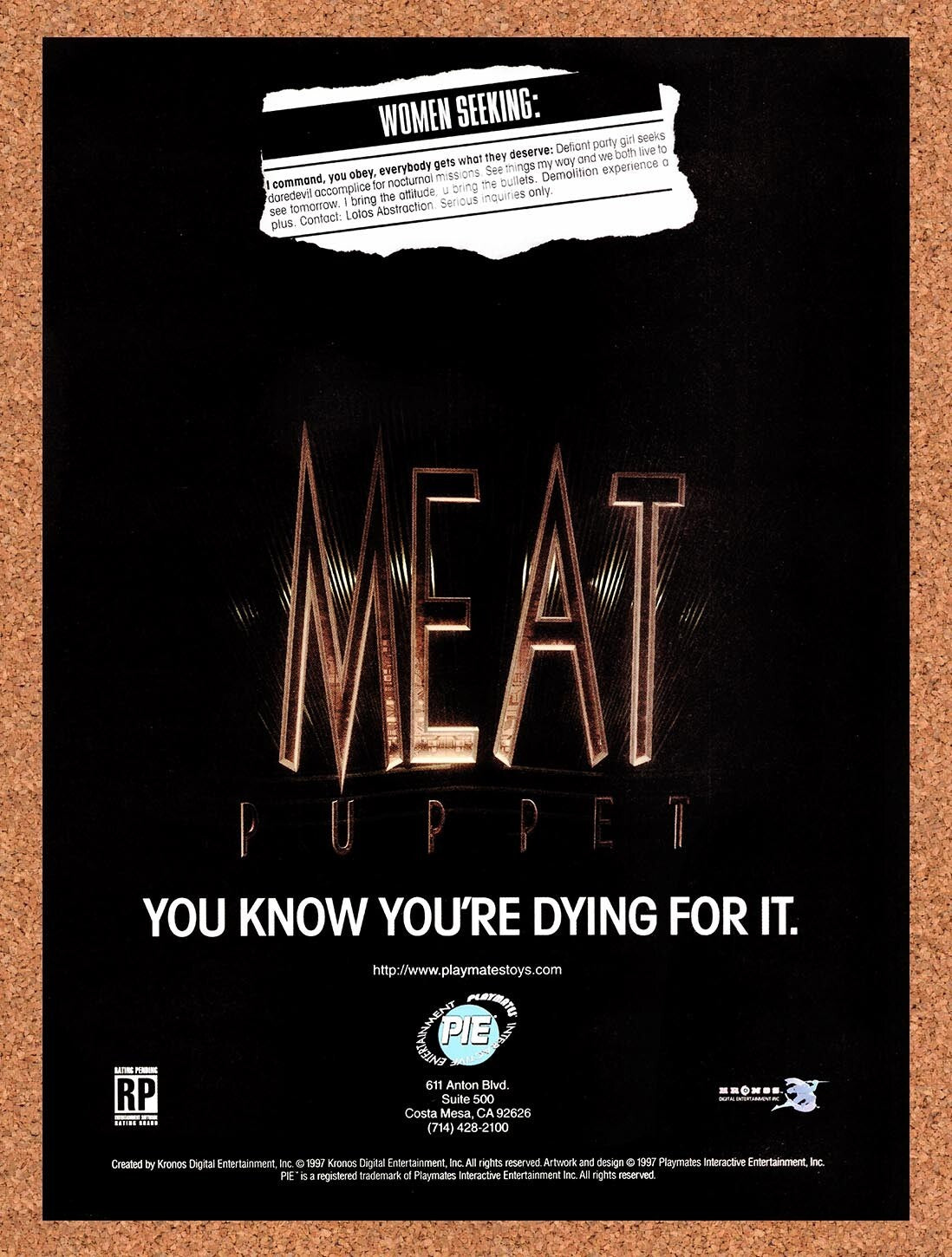 1997 Meat Puppet PC Original Ad v2