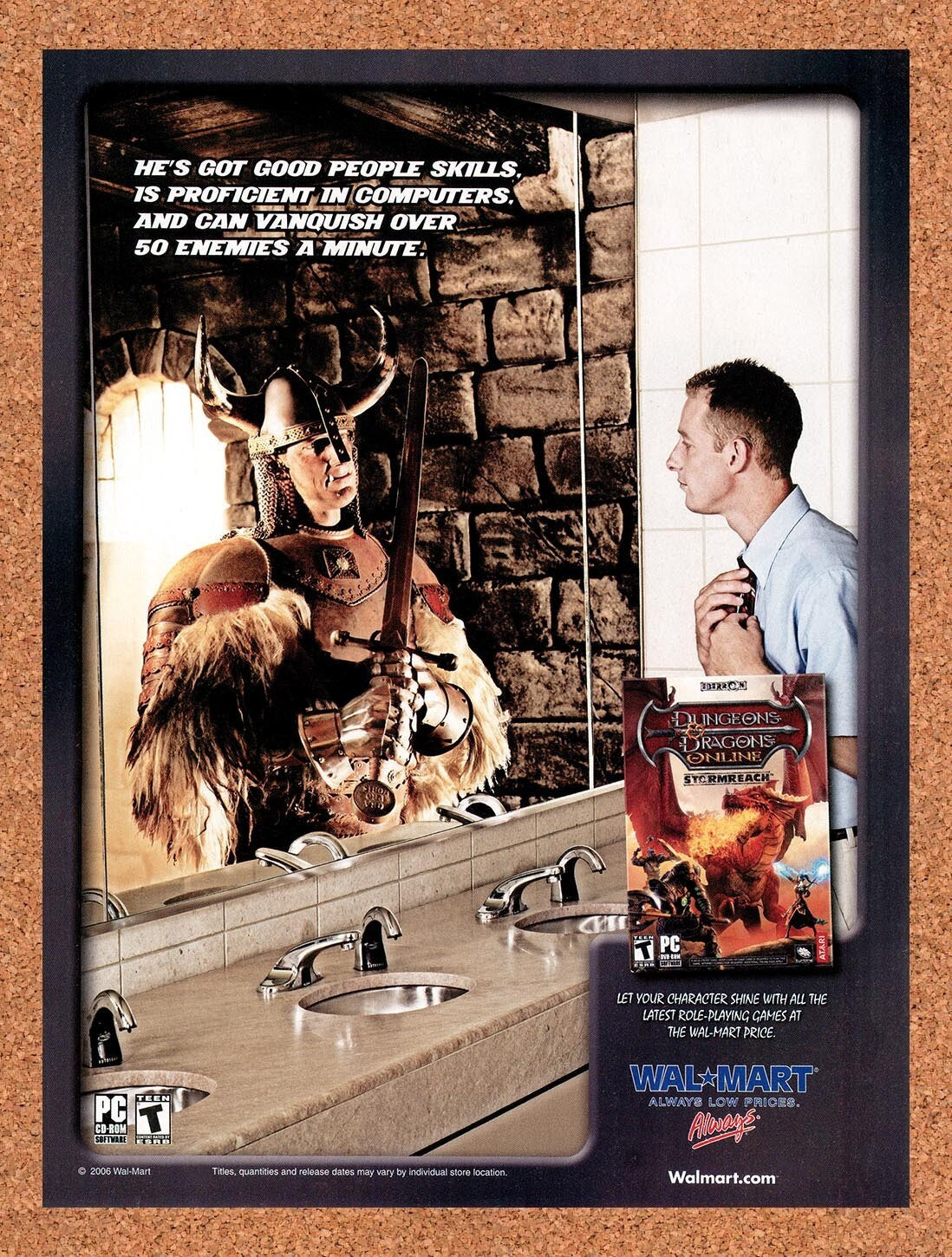 2006 Dungeons & Dragons Online Stormreach Wal-Mart Original Ad v9