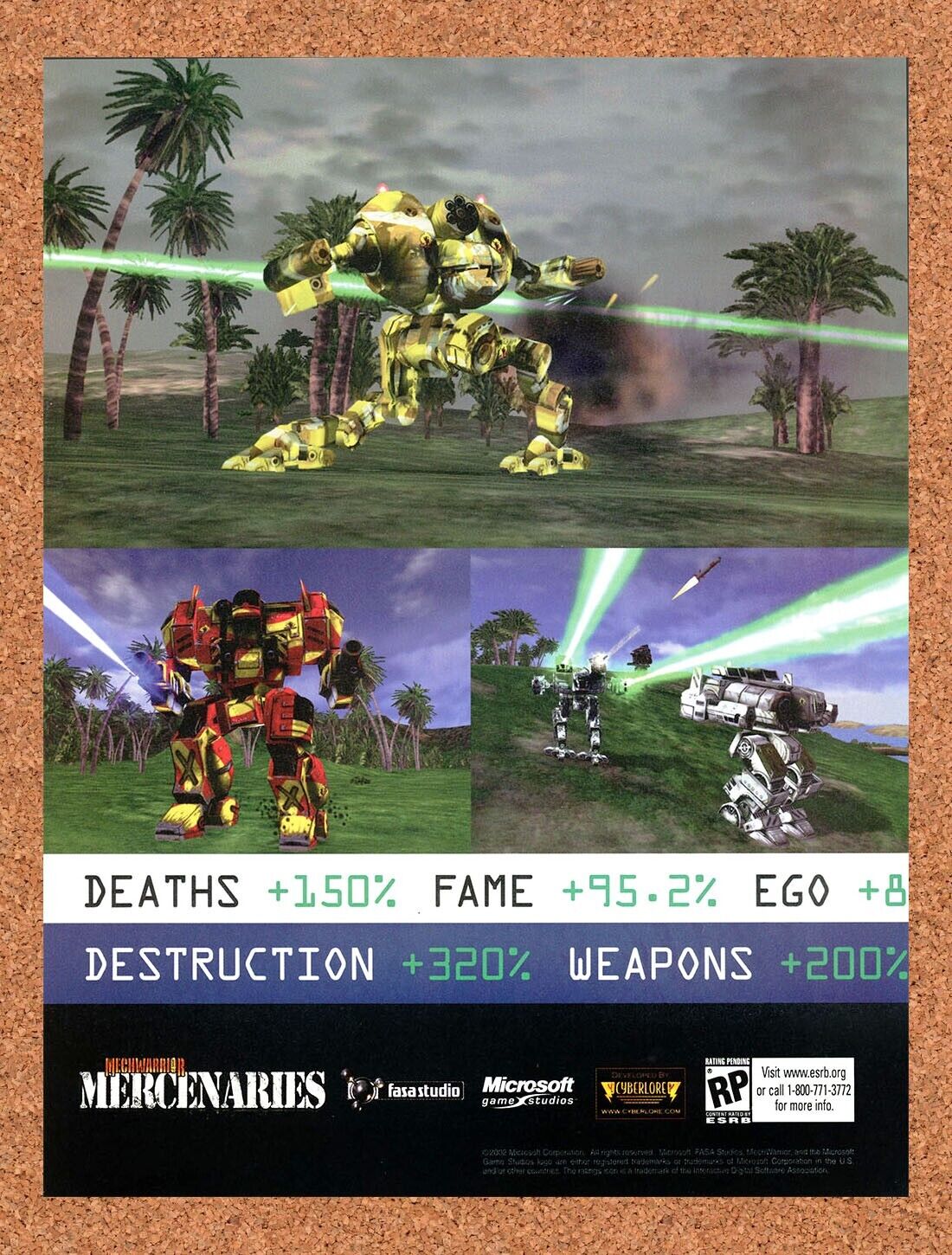 2004 MechWarrior 4 Mercenaries PC Original Ad