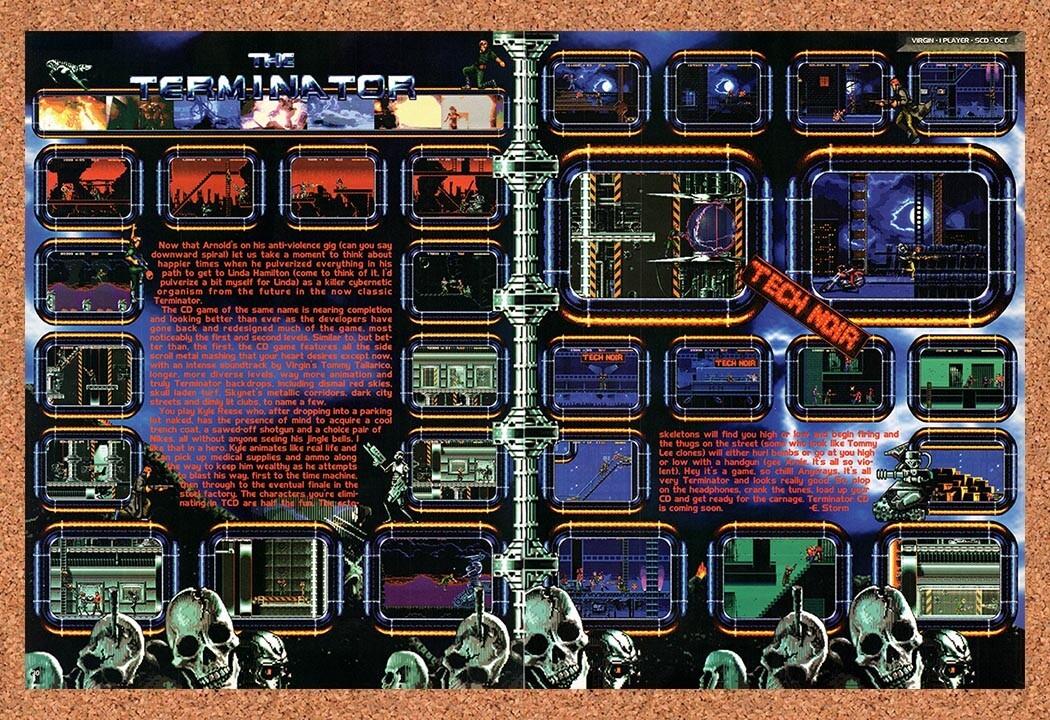 1993 Terminator Sega CD Original Ad v4