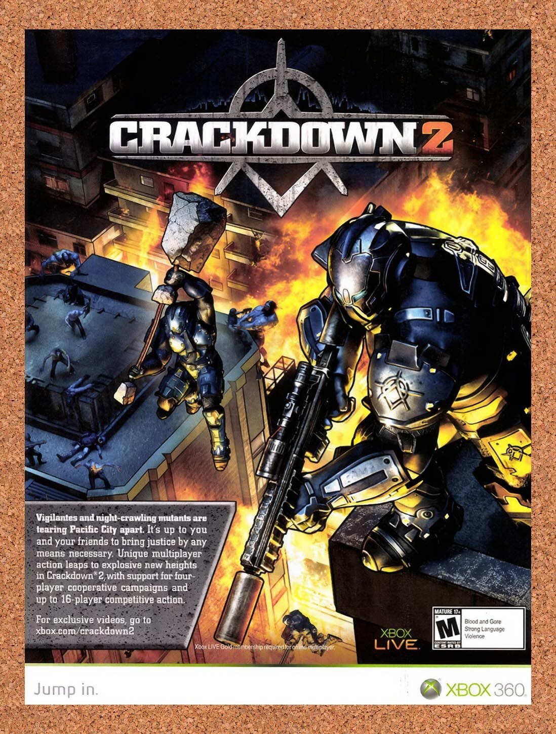 2010 Crackdown 2 Xbox 360 Original Ad v1