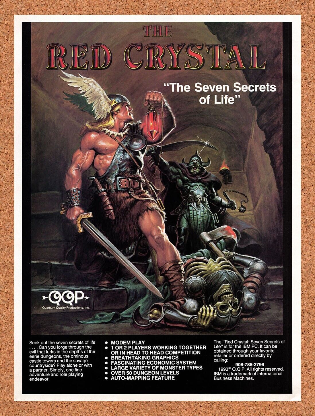1993 The Red Crystal The Seven Secrets Of Life IBM Original Ad v1