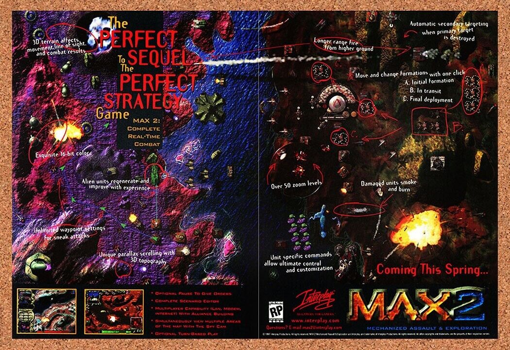 1998 MAX 2 PC Mechanized Assault Original Ad