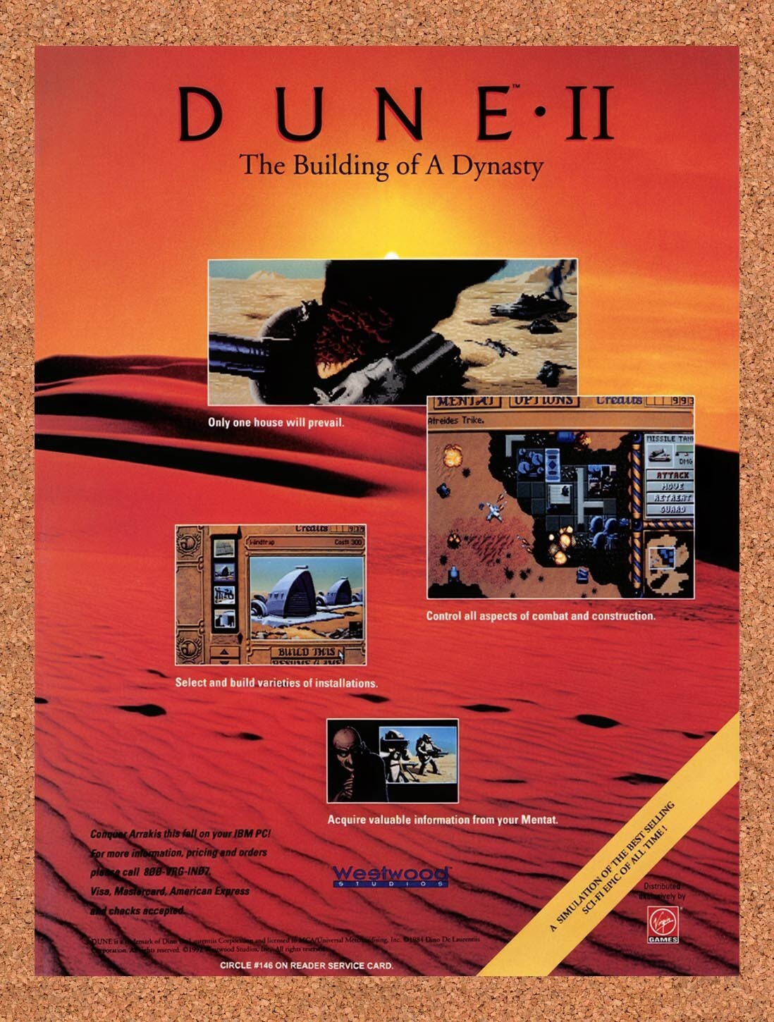 1992 Dune II PC Original Ad v1