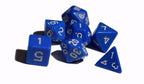 Blue Opaque 7 Die Set Polyhedral Dice by BrycesDice RPG Magic D&D Unique Roll - 