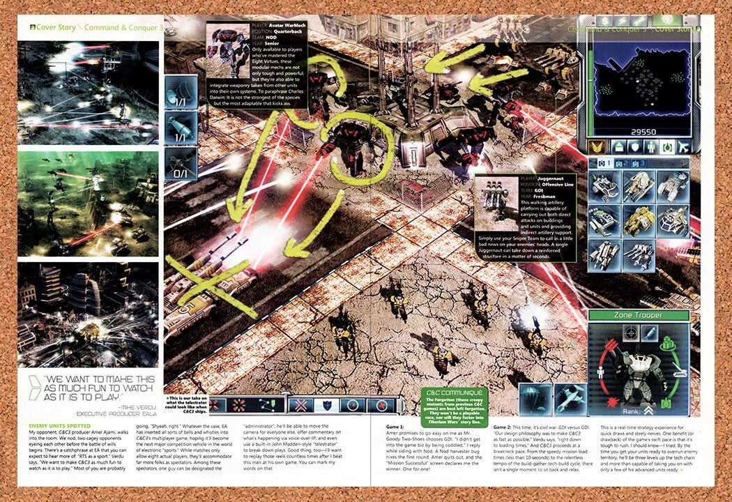 2007 Command & Conquer 3 Tiberium Wars PC Original Ad v3