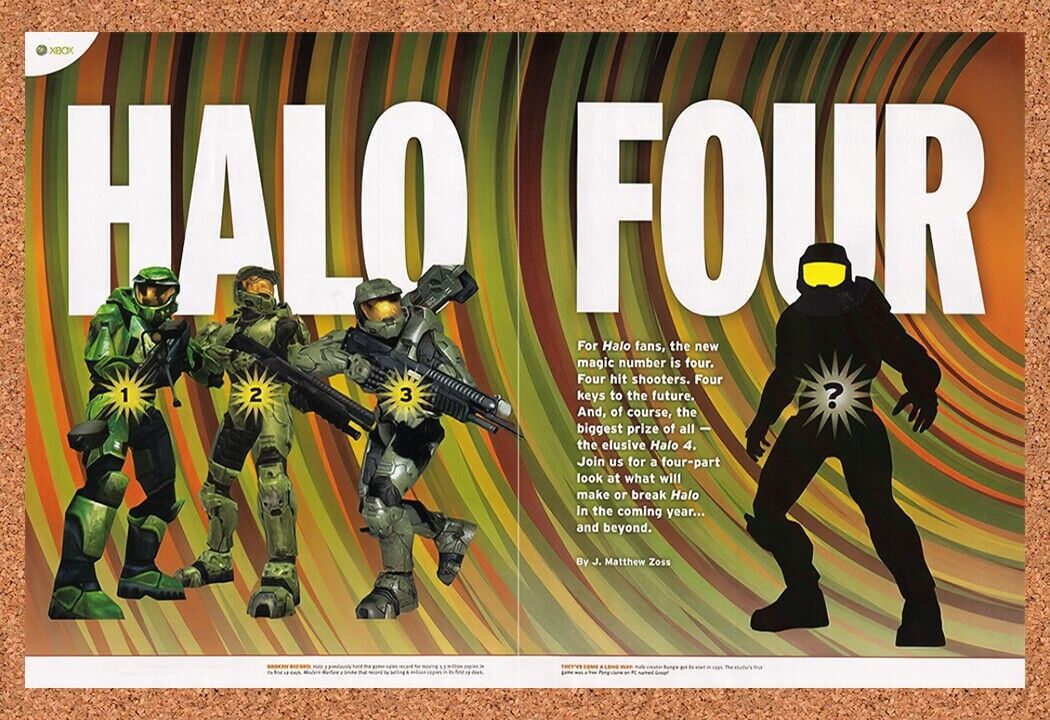 2010 Halo 4 Xbox 360 Original Ad v5