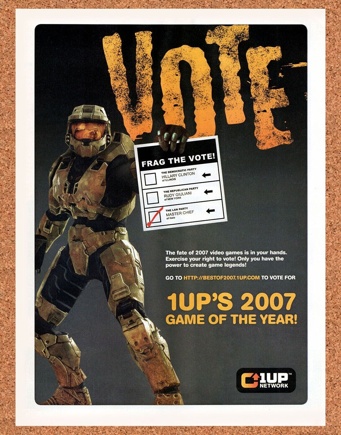 2009 Halo VOTE Election Original 1up Network Ad