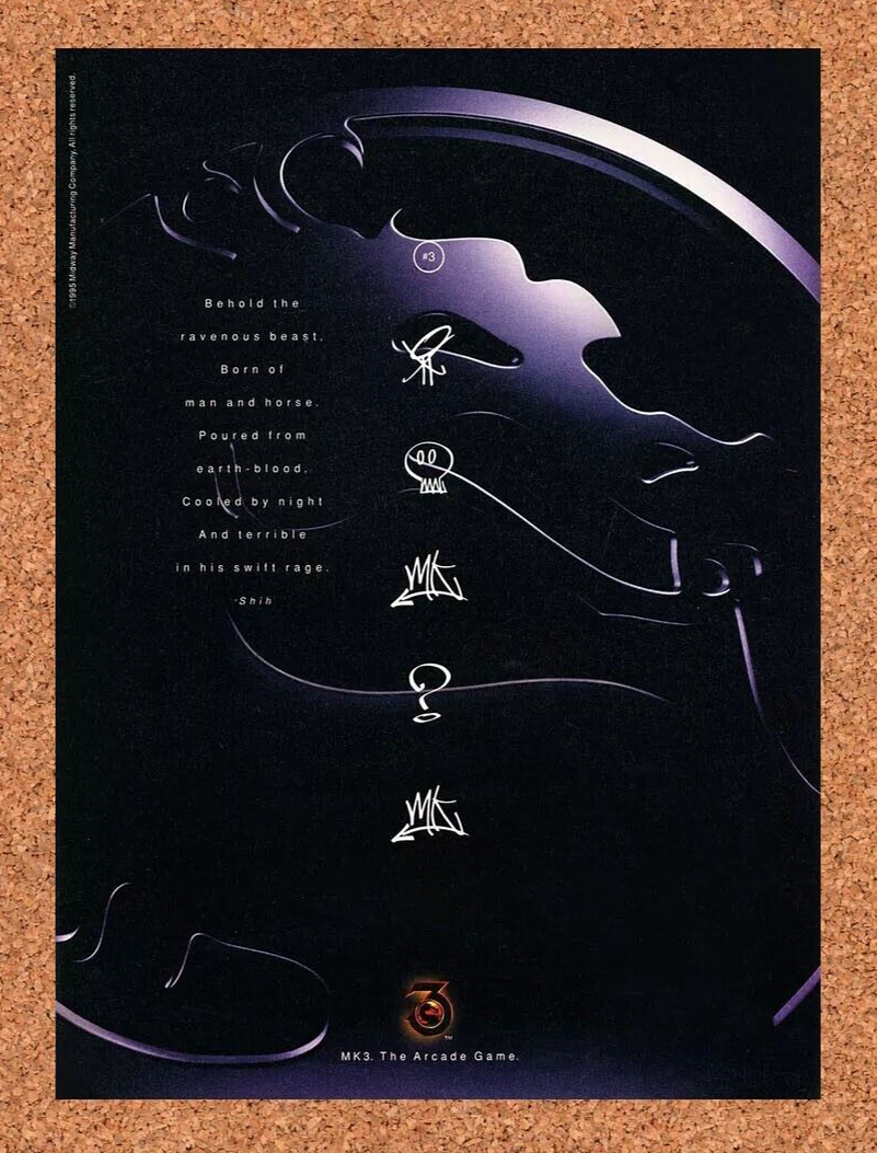 1995 Mortal Kombat 3 #3 Original Ad v1
