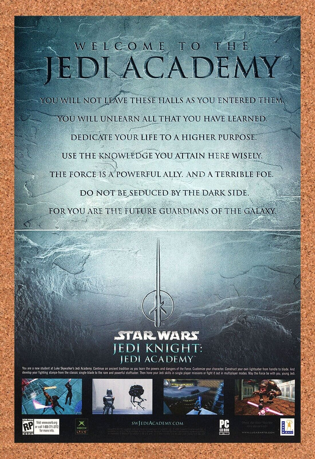 2005 Star Wars Jedi Knights Academy Xbox Original Ad