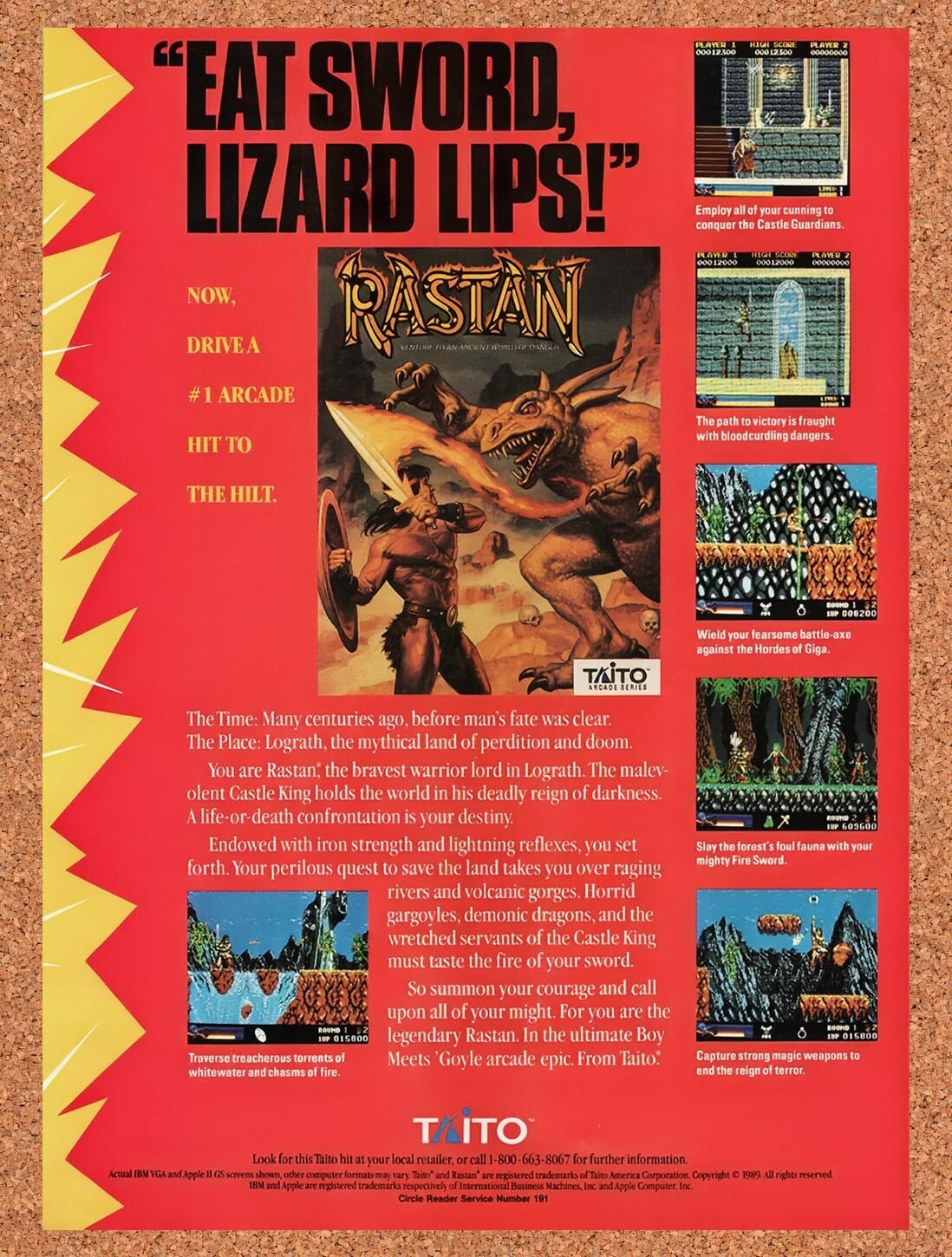 1990 Rastan IBM Original Ad v1