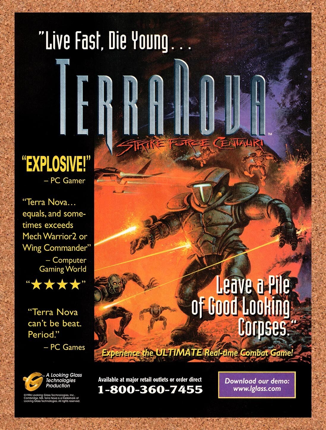 1996 Terra Nova Strike Force Centauri PC Original Ad v1
