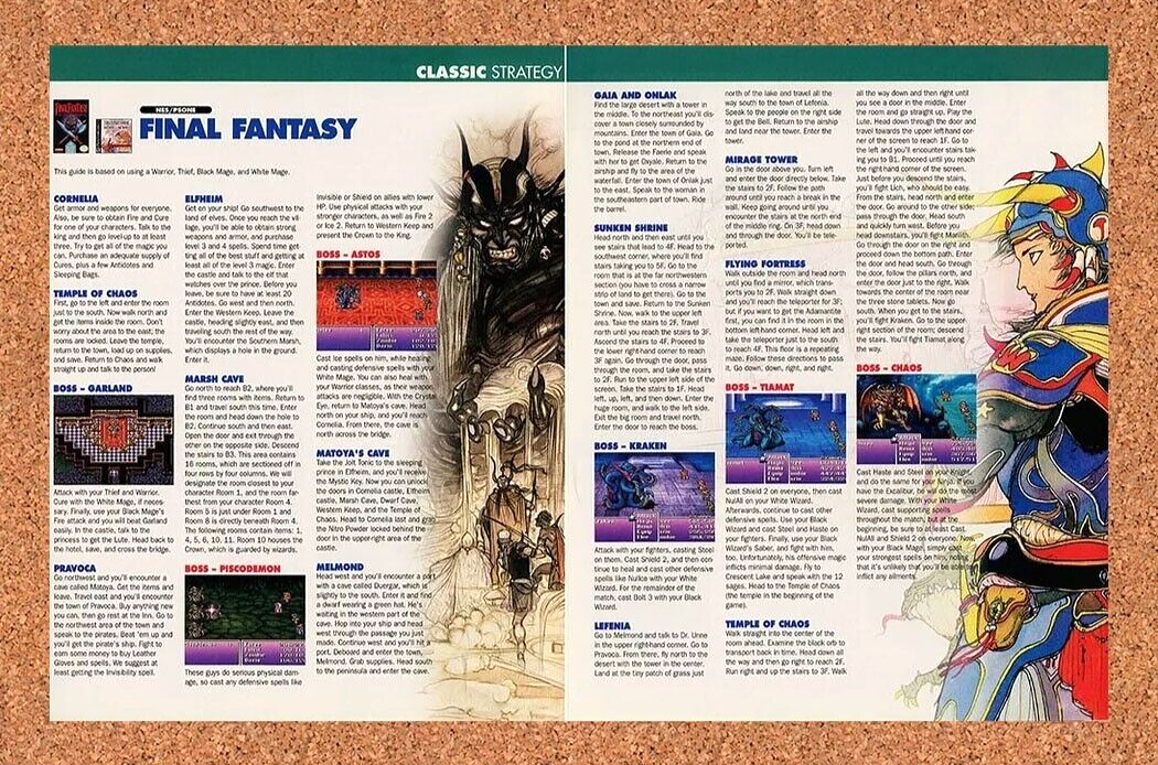 2005 Final Fantasy NES Original Yoshitaka Amano Art Ad