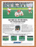 1987 GFL Championship Football Amiga Original Ad v1