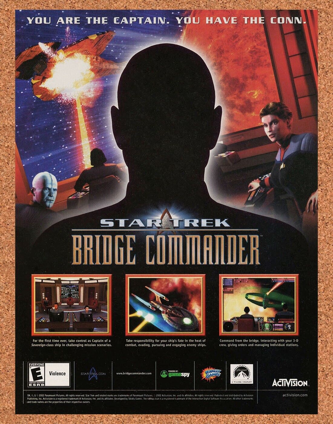 2004 Star Trek Bridge Commander PC Original Ad v5