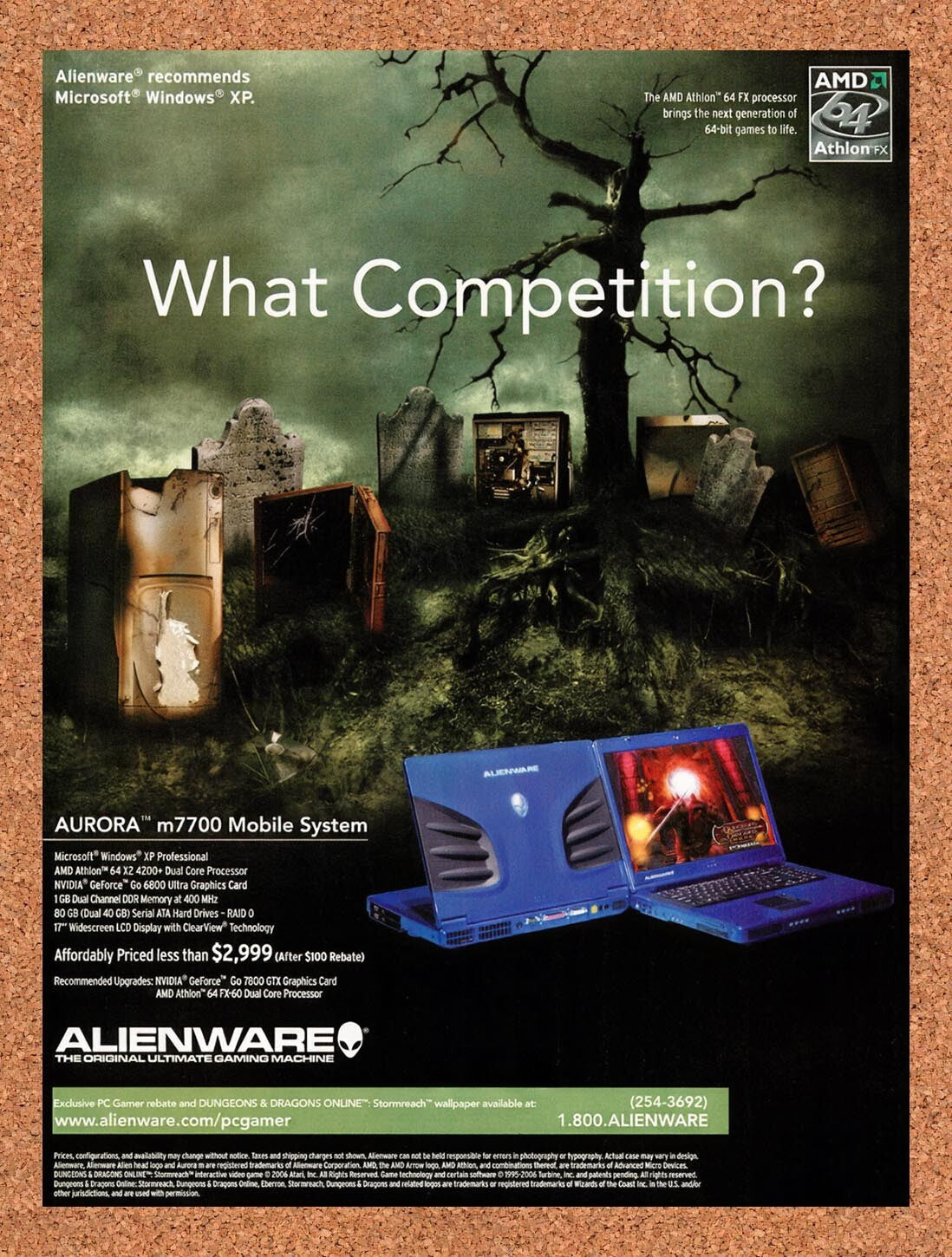 2006 Dungeons & Dragons Online Stormreach Alienware Original Ad v8