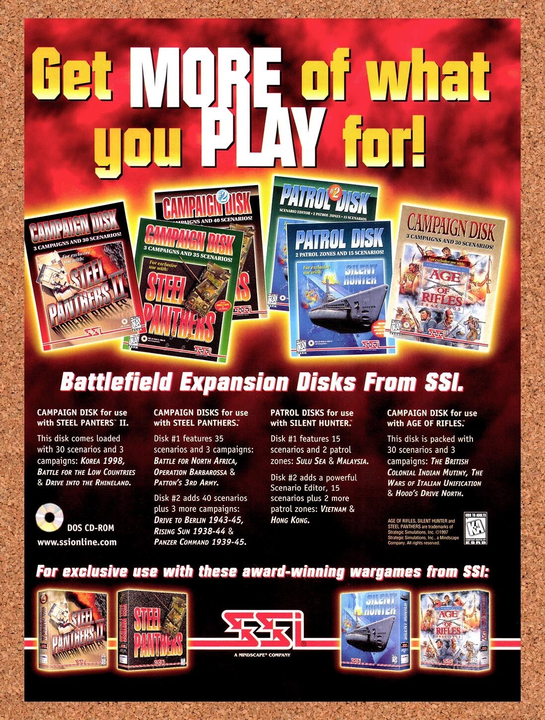 1997 SSI Military PC Games Original Ad v2
