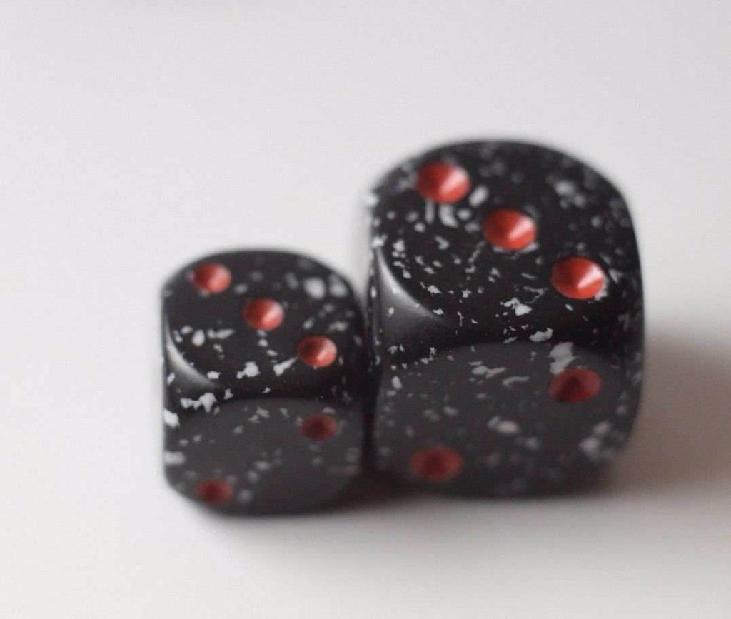 Space Speckled 12mm Dice pipped - 