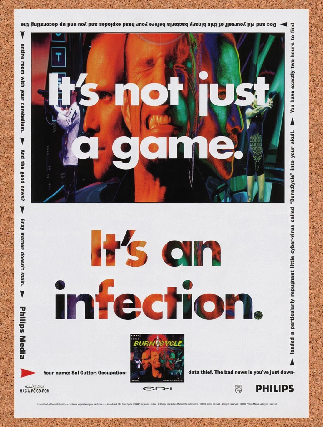1995 Burn Cycle CD-I Original Ad v2
