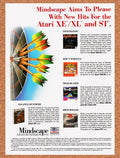 1987 Mindscape Atari XL Games Original Ad v2