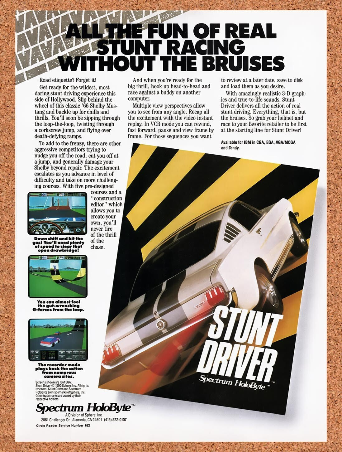 1990 Stunt Driver IBM Original Ad v1