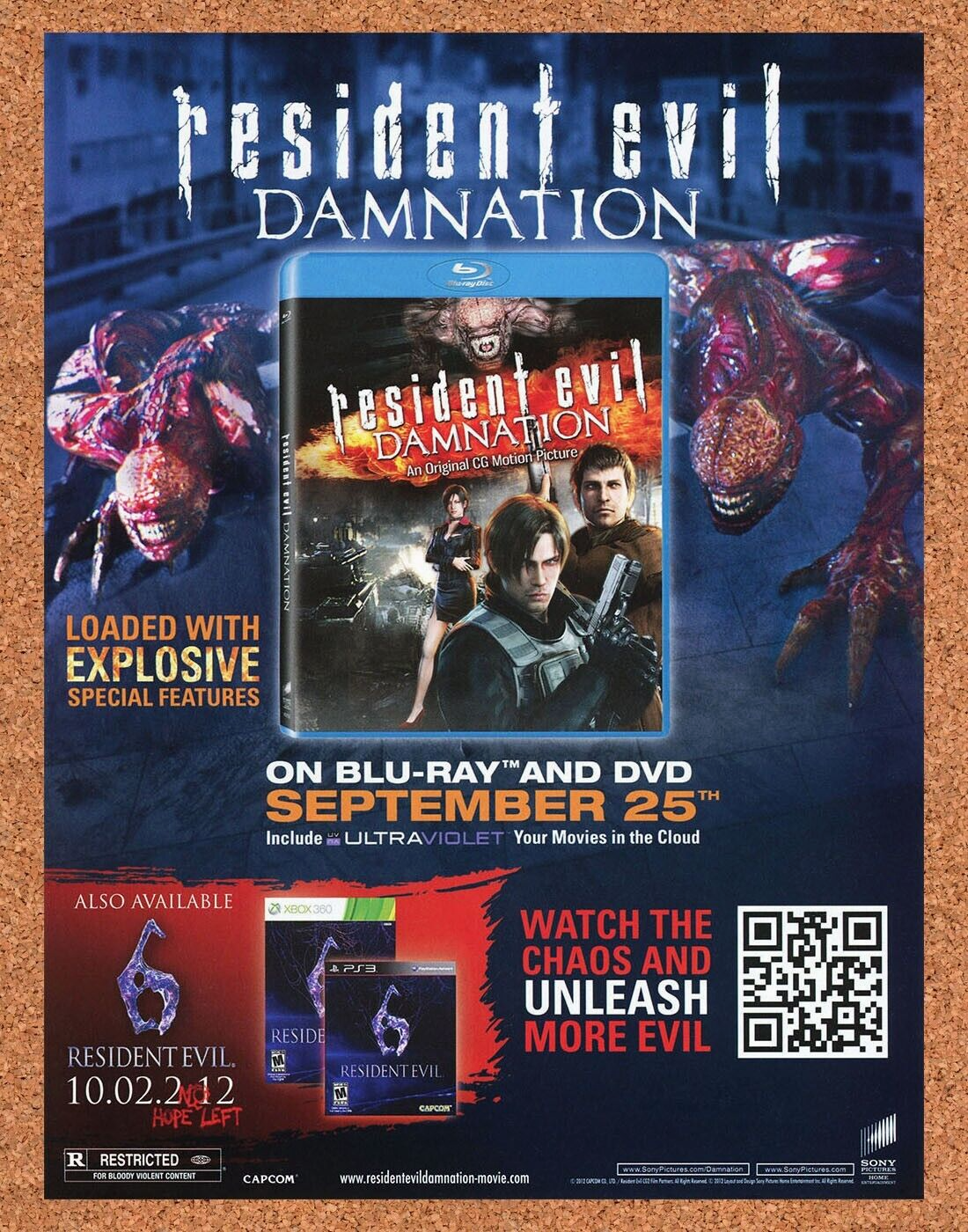 2014 Resident Evil 6 PS3 Original DVD Ad v7