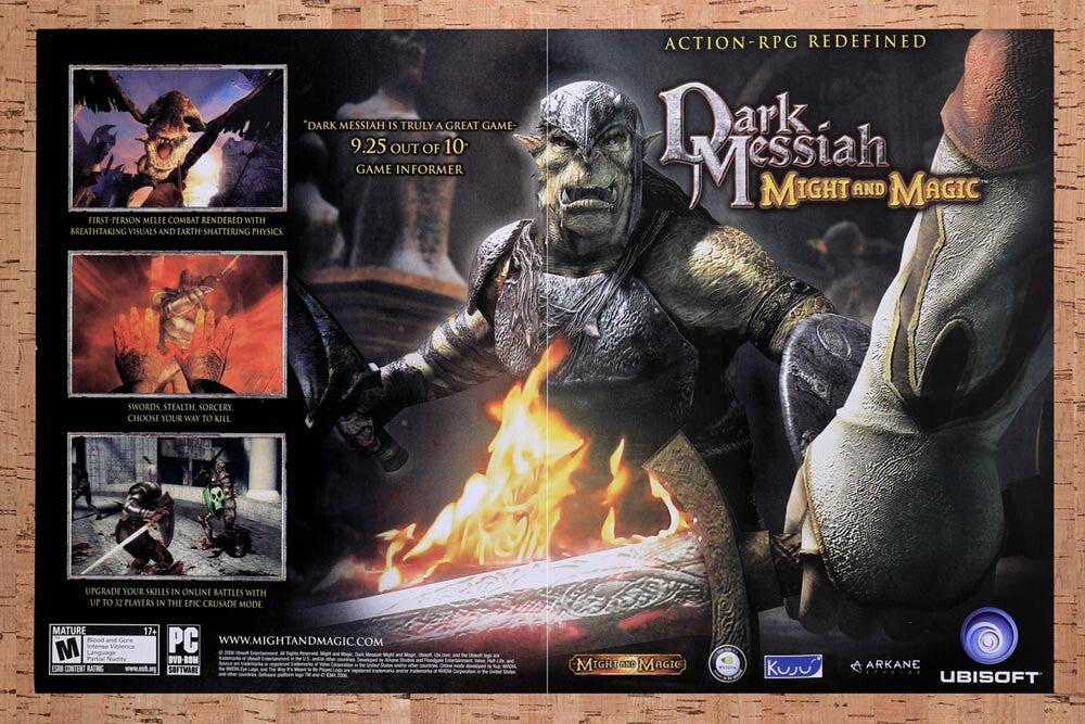 2007 Might And Magic Dark Messiah PC Original Ad v3