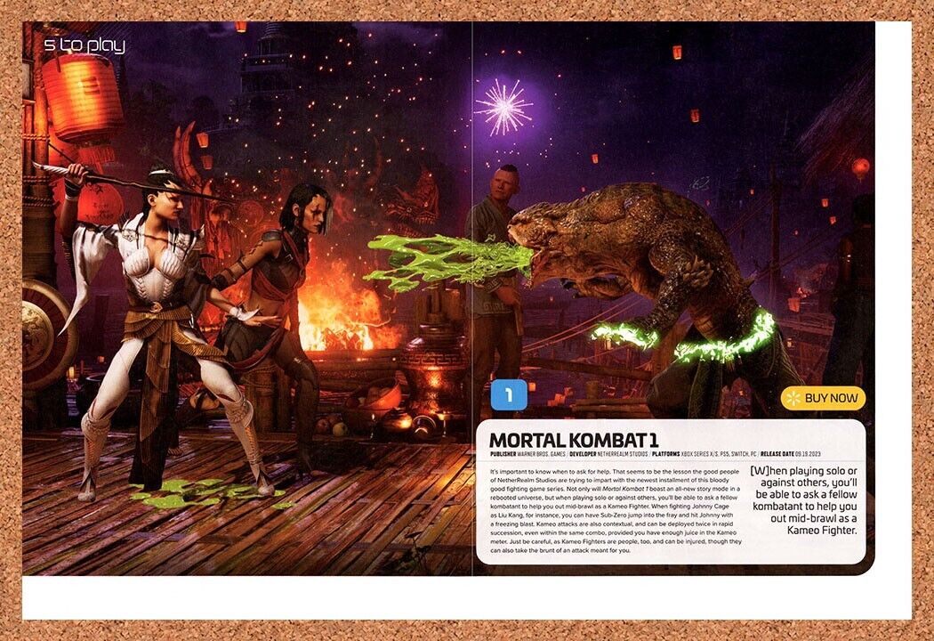 2023 Mortal Kombat 1 Xbox Series X Original Ad
